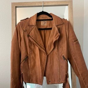 USED Zara (size s) faux leather jacket brown